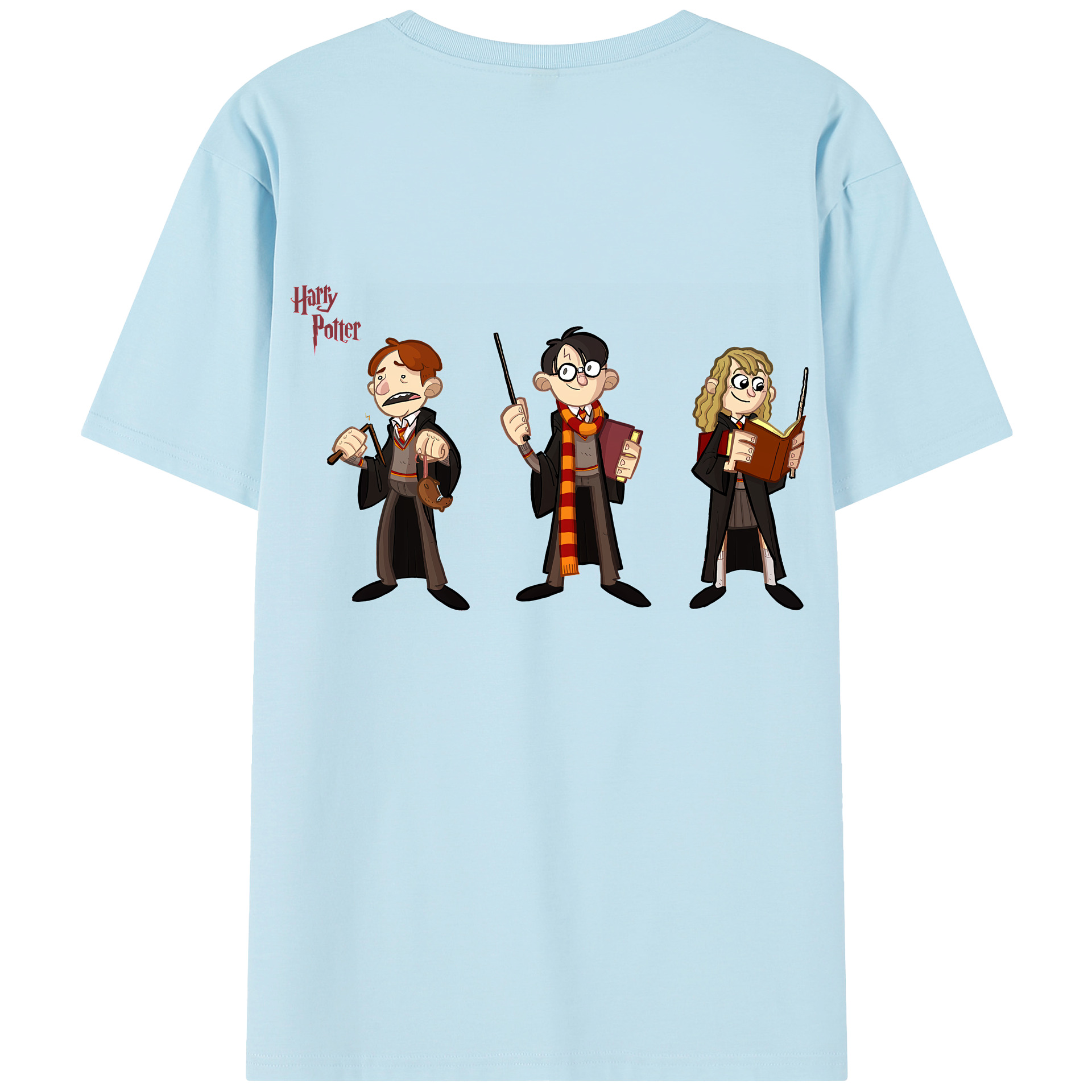 （画像用） Harry Potter ハリー・ポッターシリーズ 綿100％半袖Tシャツ（背面プリント）